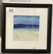 A framed & glazed Giclee fine art print 'Skerries at vaul' Isle of Tiree, Colin Woodcock.