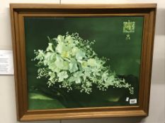 A framed & glazed 'The Coronation bouquet by Anna Zinkeisen 1901 - 1976. Image 60cm x 49.