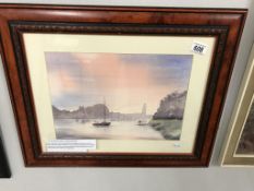 A framed & glazed watercolour 'The Witham Boston II' signed Graham Timbrell.