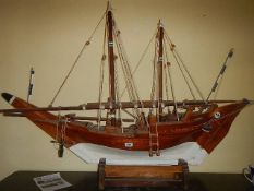 A large model of a boat