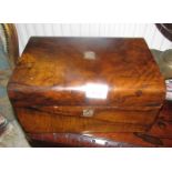 A Victorian walnut writing box.
