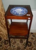 A 19th century mahogany wash stand with a Spode Italian wash bowl.