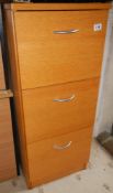 A 3 drawer filing cabinet