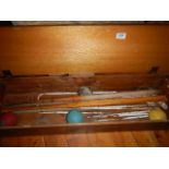 A croquet set