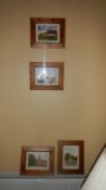 4 small framed pictures.