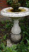 A large bird bath