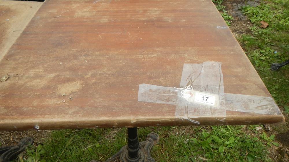 An old cast iron pub table - top a/f