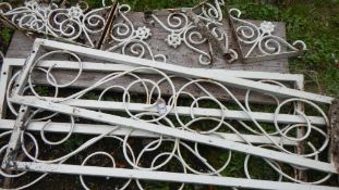 A quantity of scroll iron and cast brackets