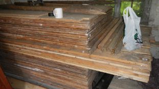 A large quantity of timber including scaffold boards