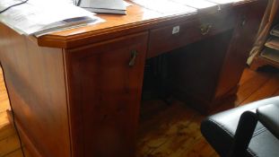 A double pedestal desk