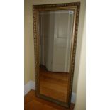 A rectangular gilt frame mirror