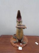 Taxidermy - a good 19th century crocodile as a dumb waiter,