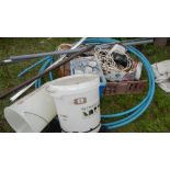 A large quantity of misc items - lights, cables,