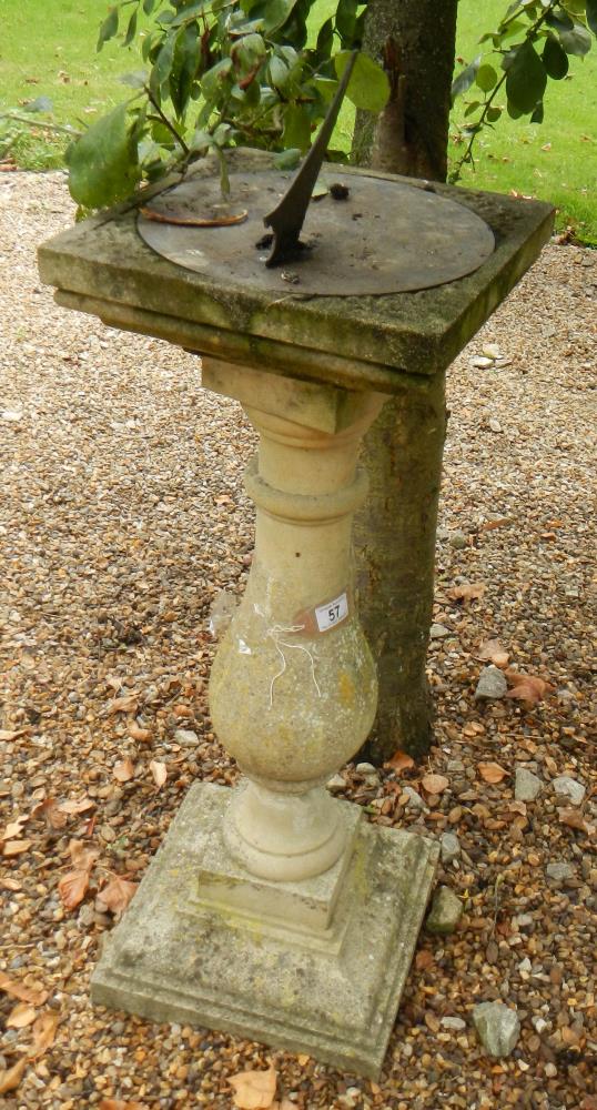 A sundial on pedestal. - Image 3 of 3