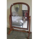 A 19th century mahogany toilet mirror,