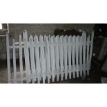 4 painted lengths of garden fencing