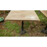 An old cast iron pub table - top a/f