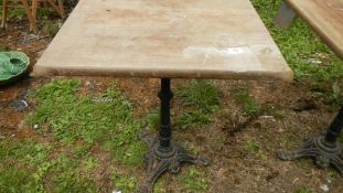 An old cast iron pub table - top a/f