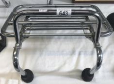 A new/unused chromed Lambretta rack.