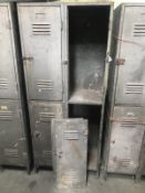 A vintage 4 door locker cabinet A/F.