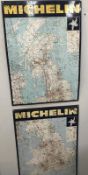 A pair of Michelin England and Scotland maps;