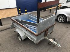 A 5' x 3' galvanised trailer.