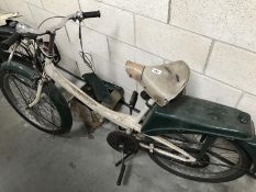 A 1966 Raleigh runabout, engine stripped, no documents.