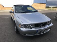A 2004 Volvo C70 convertible, MOT 15/07/2019, leather interior, air conditioning,