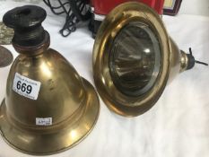 A pair of early C.A.V patent brass lights.