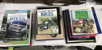 A quantity of assorted motorcycle books.