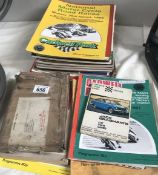 A quantity of vintage car books including handbooks and a quantity of various motorbike and car