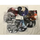 7 Lady Gaga picture discs, including 'Alejandro' and 'Bad Romance', all mint condition.