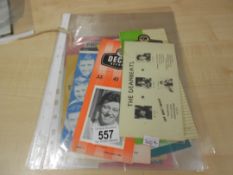 A quantity of 1950's chart lists & programmes etc.