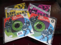 2 German Beatles EPs and 2 'odeon' singles.