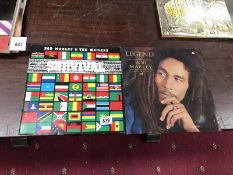 Bob Marley 'Survival' LP and 'Legend' LP.