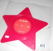 The Beatles red vinyl star "Love Me Do/PS I Love You"