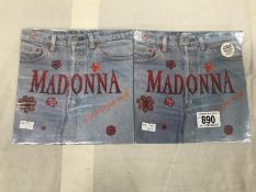 2 Madonna 'Express Yourself' zip sleeves, both mint.