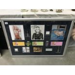 Madonna framed and glazed photo collage, including tour tickets etcwith certificates.