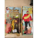 The Beatles 'Yellow submarine' toys 'George' & George with Turk' both boxes unused