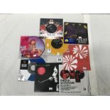 8 7" singles including Mumford and Sons coloured vinyl, picture discs etc.