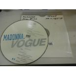 Madonna "Vogue" picture disc, mint condition,