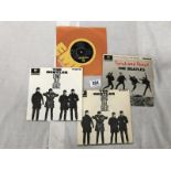 3 Mono Beatles Eps picture covers and 1 other EP.