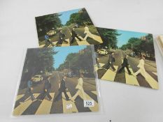 3 x Beatles 'Abbey Road' LP's,