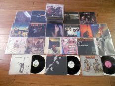 Approximately 60 progressive rock and rock vinyl LP records