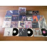 Approximately 60 progressive rock and rock vinyl LP records