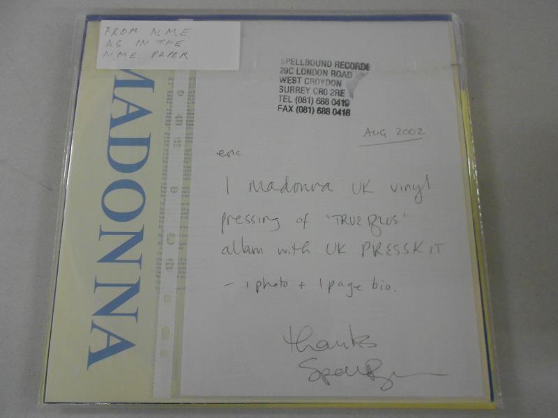 Madonna rare 'True blue' 1st UK vinyl pressing. - Image 2 of 2