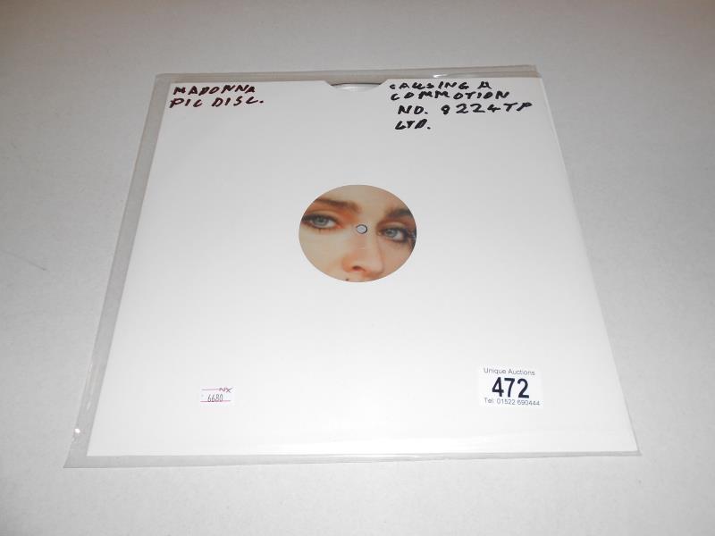 Madonna 'Causing a commotion' 12" picture disc,