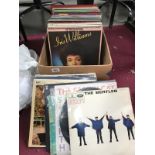 A box of LP's, 100 approximately including The Beatles & Hendrix etc.