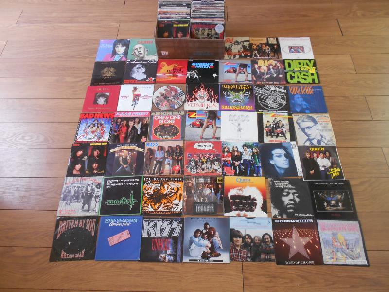 Approximately 160 45rpm records - rock and heavy metal, all picture sleeves.