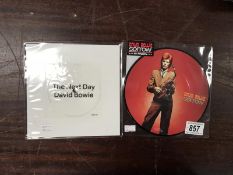 David Bowie 'Sorrow' picture disc and 'The Next Day' clear vinyl.